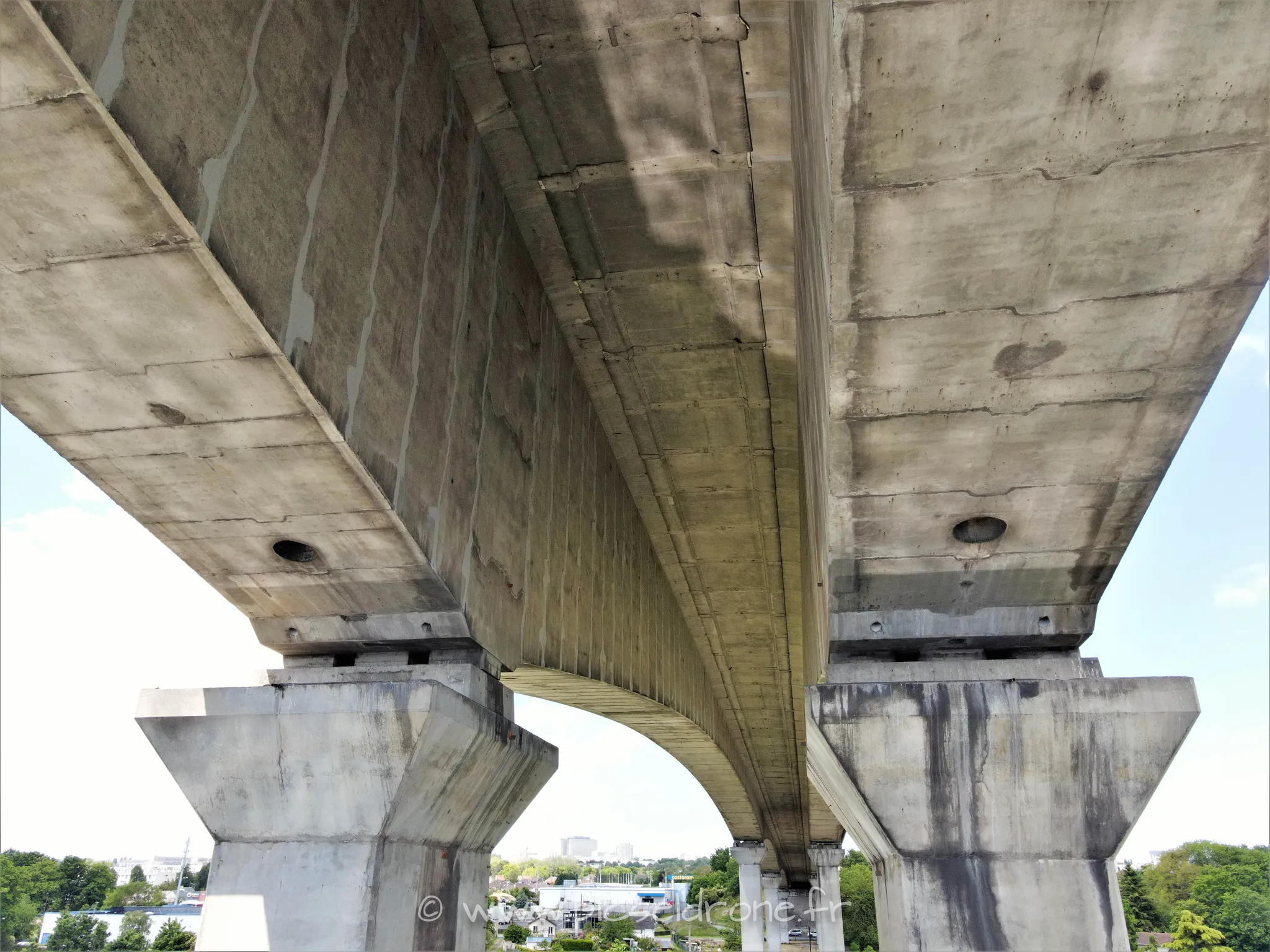 Inspection technique sur le viaduc de Calix, pont, télépilote drone, pilote drone, PICSEL DRONE, CAEN