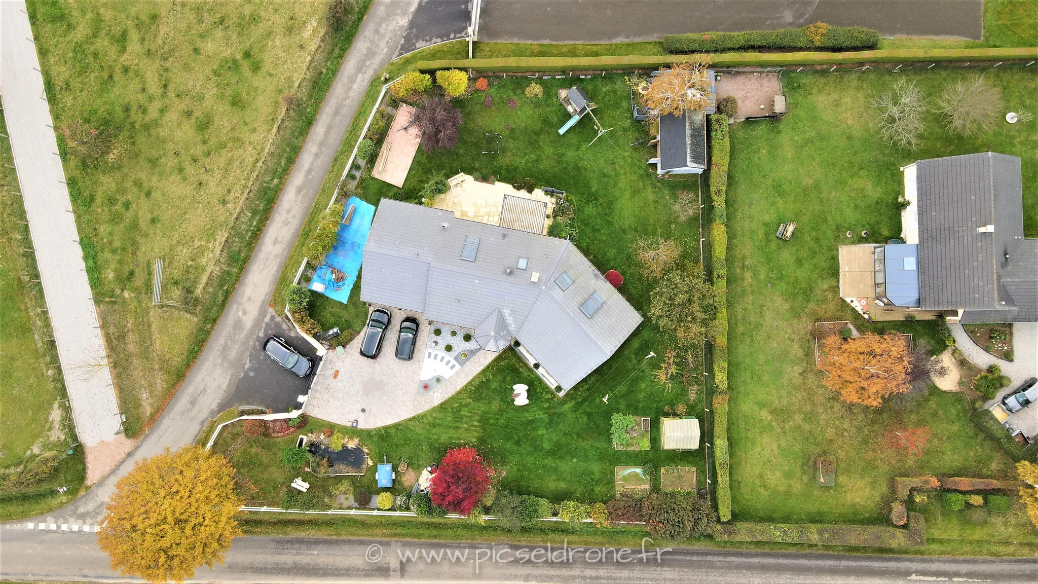 Orthophotographie, photo aérienne d'une propriété immobilière, télépilote drone, pilote drone, PICSEL DRONE, CAEN